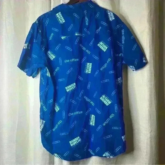The Office Dunder Muffin Novelty 2X Button Down Shirt - Picture 5 of 6